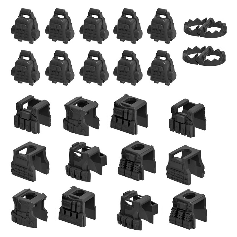 Lego Minifigure Holder - MOC – gilet tactique d'armure militaire,